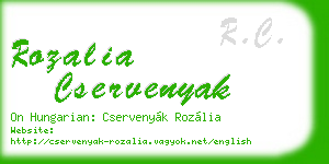 rozalia cservenyak business card